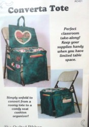 401 TAKE ALONG CONVERTA TOTE TO SEAT CUSHION ORGANIZER PATTERN